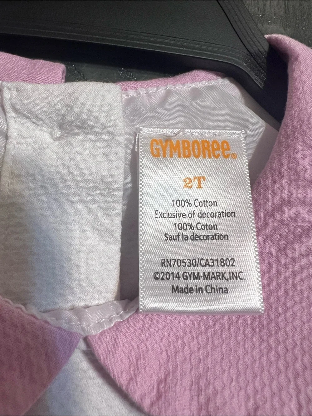 Gymboree White Dress with Pink Collar and Pastel Stripe Trim
